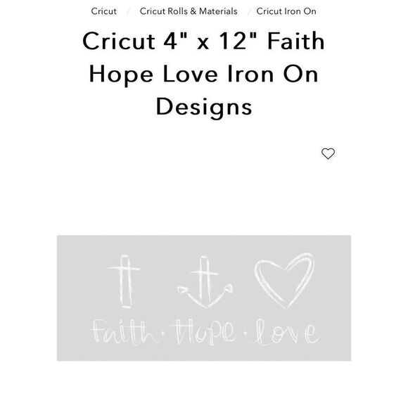 Gameday Iron Ons Cricut Pre-Made Designs Faith Hope Love & Anchor Cross Set of 4 - Picture 6 of 6